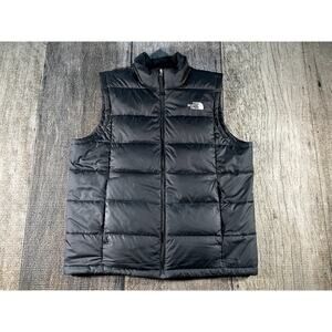 The North Face 550 Goose Down Puffer Vest Jacket Black Full Zip Insulated XL